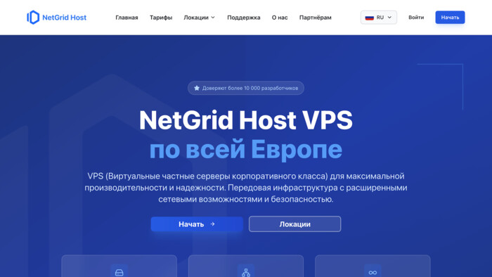 Скриншот хостера NetGrid Host